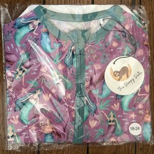 The Sleepy Sloth bamboo zippered shortie baby outfit